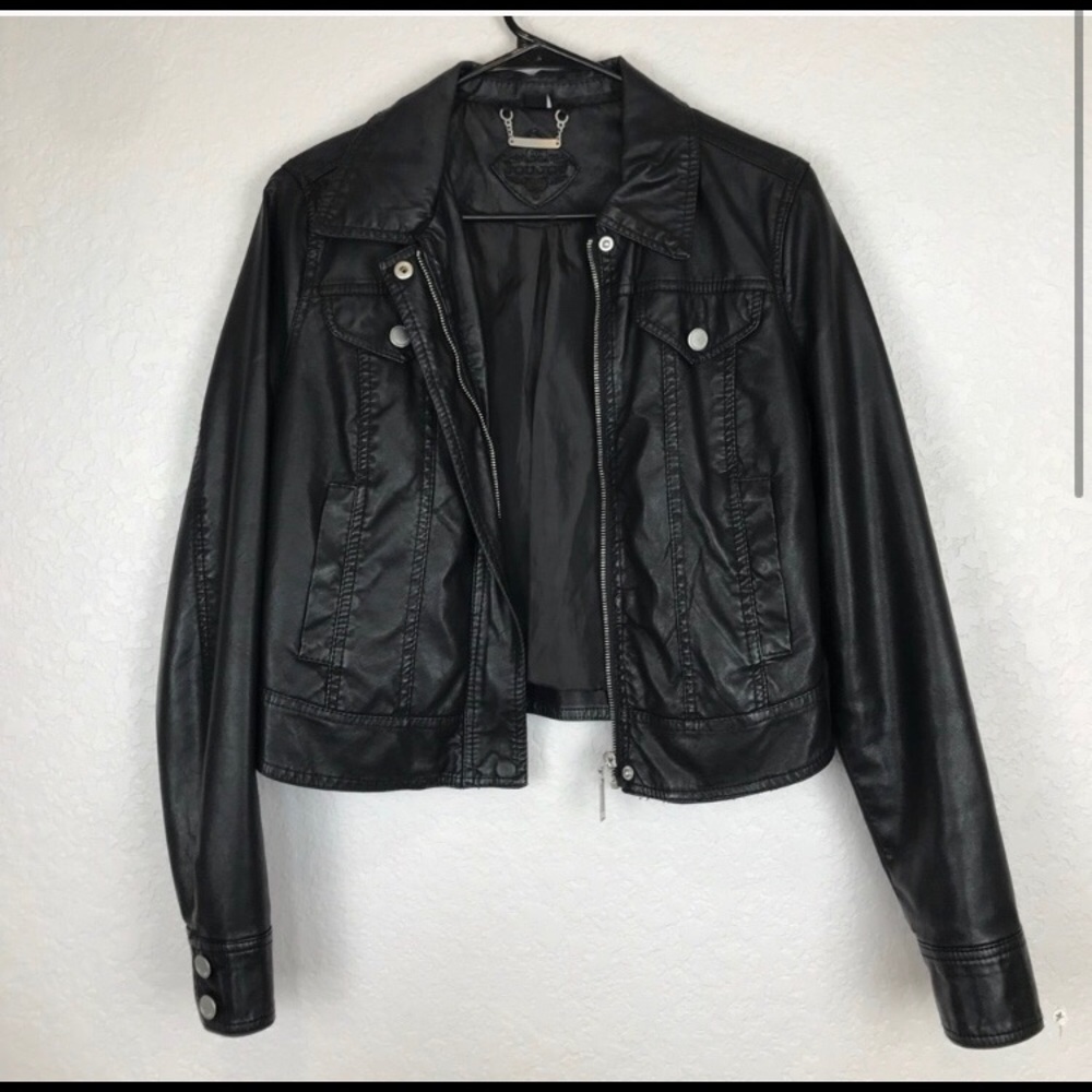 Black leather jacket
